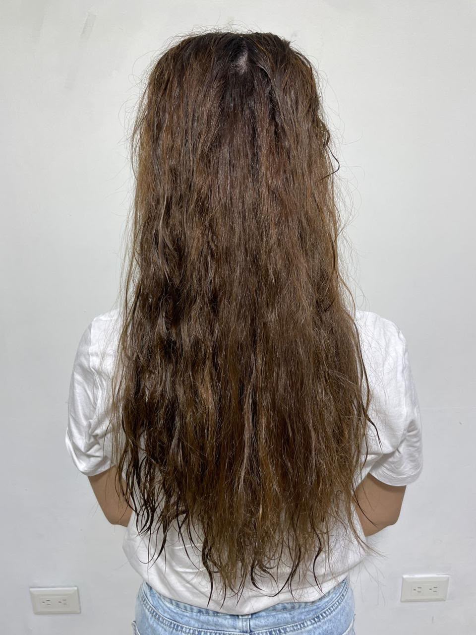 Cabello antes del Alisado Láser en Glatten
