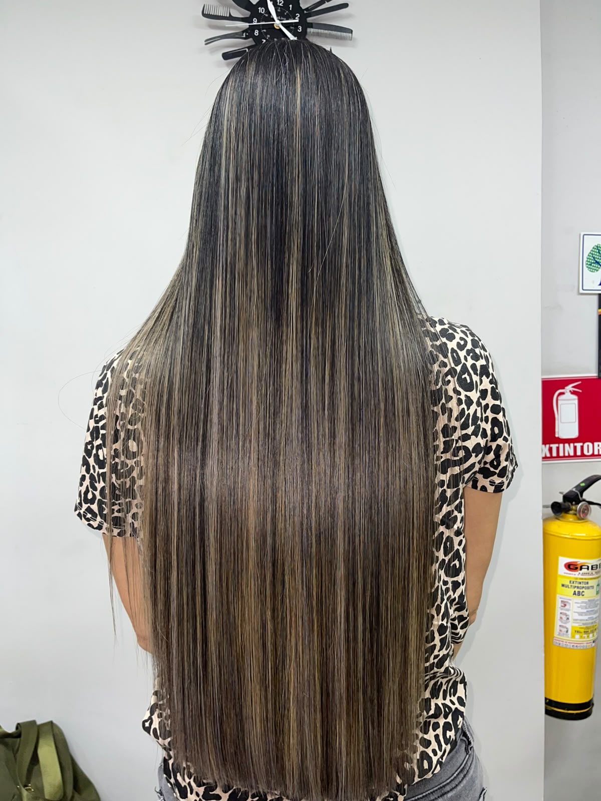 Cabello después de Perla Negra (mechas)