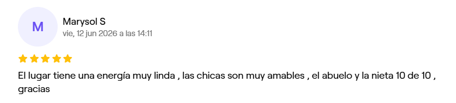 Reseña de Marysol S, 5 estrellas en Fresha: El lugar tiene una energía muy linda, las chicas son muy amables, 10 de 10.