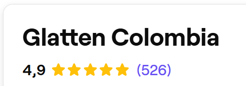 Calificación de Glatten Colombia en Fresha: 4,9 de 5 estrellas, 526 reseñas